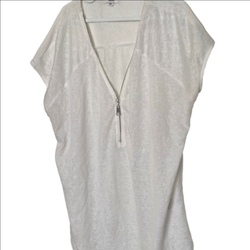 Ardene Ivory Zip-Front Blouse